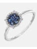 Diamant L'éternel Ring aus 375 Weißgold mit 0.26 Karat Diamant mit Saphir