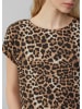 QS T-Shirt kurzarm in Braun