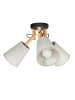 Licht-Erlebnisse Deckenlampe (B)46 x (L)46 x (H)30 cm in Holz hell Greige (Grau-Beige) Schwarz