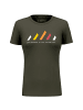Salewa W PURE STRIPES DRYTT-SHIRT in Oliv