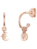 Glanzstücke München Ohrstecker Halbmond/Stern aus Sterling Silber mit Zirkonia in roségold