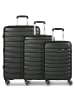 Bench Paris 4 Rollen Kofferset 3-teilig mit Dehnfalte black