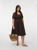 Vero Moda Gesmoktes Kleid in Chocolate Torte