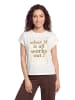 CARTOON Printshirt mit Ärmelaufschlag in Patch Cream/Beige
