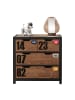 58 aufm Kessel SCHUBLADENKOMMODE Kameko 86x42x83 MDF+Massivholz Schwarz/Cognac