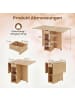 COSTWAY Esstisch klappbar 120 x 72 x 75 cm in Hellbraun