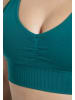 SMILODOX Sport BH Maria Solid Scrunch in Dunkel Grün