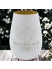 Mr. & Mrs. Panda Teelichthalter Glas Otter Valentine mit Spruch in Weiß