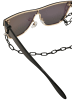 Urban Classics Glasses in black/gold mirror