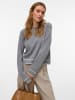 Vero Moda Strickpullover in Medium Grey Melange