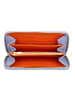 DuDu Up Geldbörse RFID Schutz Leder 20 cm in lilac-orange