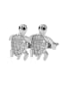 Adeliás Kinder Ohrstecker Schildkröte aus 925 Silber mit Zirkonia in silber