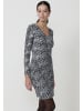 KOROSHI Kurzes bedrucktes Minikleid mit langen Ärmeln in beige