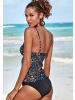 S. Oliver Tankini-Top in schwarz-bedruckt