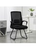 HOMCOM Besucherstuhl-57L x 56B x 97H cm-Schwarz