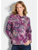 GOLDNER Kurzgröße:  Sweatshirt Langarmshirt im Paisley-Design in beere / gemustert