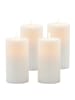 relaxdays 4 x LED Kerzen in Weiß - (H)17,5 x Ø 8 cm