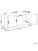 Beliani Vitrine NEWPORT in Braun/Gold - (W) 115 x (H) 64 x (L) 35 cm