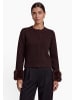 Zero  Strick-Cardigan mit Plüsch in Black Coffee Melange