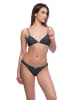 Yenita® Unterwäsche-Set "Cotton Enjoy" BH und Slip in schwarz