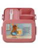 Mr. & Mrs. Panda Lunch Box Maus Kekse Design mit Spruch in Rot Pastell