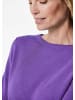 GOLDNER Kurzgröße:  Feinstrickshirt mit U-Boot-Ausschnitt in lila