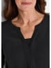 GOLDNER Blusenshirt Elegantes Chiffonshirt mit Jersey-Details in schwarz