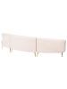 Beliani U-förmiges Sofa MOSS in Beige/Gold - (W) 350 x (H) 87 x (L) 85 cm