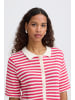 ICHI Kurzarm-Bluse IHLORIANNA Loose fit in AZALEA BIRCH STRIPE