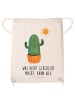 Mr. & Mrs. Panda Jutebeutel Kaktus Sonne mit Spruch in Creme