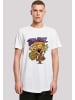 F4NT4STIC Long Cut T-Shirt Scooby Doo Pizza Ghost Geist in weiß