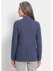 GOLDNER Feinstrickpullover mit Rollkante in rauchblau