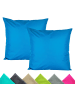JACK 2er Set Outdoor Kissenhülle 40x40cm Uni in Meerblau