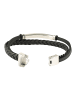 Adeliás Herren Armband – Lederarmband aus Leder 17 cm in schwarz
