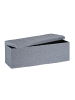 relaxdays Faltbare Sitzbank in Dunkelgrau - (B)114 x (H)38 x (T)38 cm