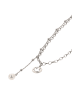 faina Women Charm Necklace in Silver White