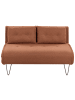 Beliani 2-Sitzer Sofa VESTFOLD in Orange/Schwarz - (W) 130 x (H) 45 x (L) 78 cm