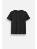 Coccodrillo Baumwoll-T-Shirt mit kurzen Ärmeln in schwarz