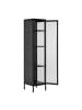 ebuy24 Vitrinenschrank Brisbane Schwarz 40 x 35 cm