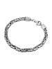 KUZZOI Armband 925 Sterling Silber Twisted in Schwarz