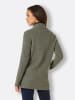 creation L Kaschmir-Merino-Strickjacke in khaki-meliert