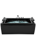 Beliani Whirlpool Badewannen MONTEGO in Schwarz/Silber - (W) 83 x (H) 86 x (L) 172 cm