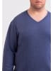 CASH-MERE.CH V-Ausschnitt Pullover in Jeans Blau