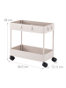 relaxdays Rollwagen in Beige - (B)39,5 x (H)38 x (T)21,5 cm
