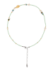 grassland Women Necklace With Beads in Mint White