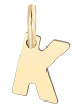 Adeliás Unisex Anhänger – Buchstabe N Buchstabenanhänger aus 375 Gold in gold