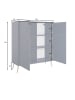 Feldmann-Wohnen Highboard Rose marineblau 105 / 40,5 / 122cm