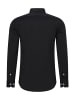 Rusty Neal Business Hemd Slim Fit Premium Cotton-Stretch in Schwarz / Weiß