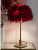 Mauro Ferretti Rote Metall-Tischlampe mit Federn, Ø 30 x 50 cm