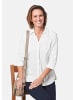 GOLDNER Stretchbequeme Bluse mit Baumwolle in weiß